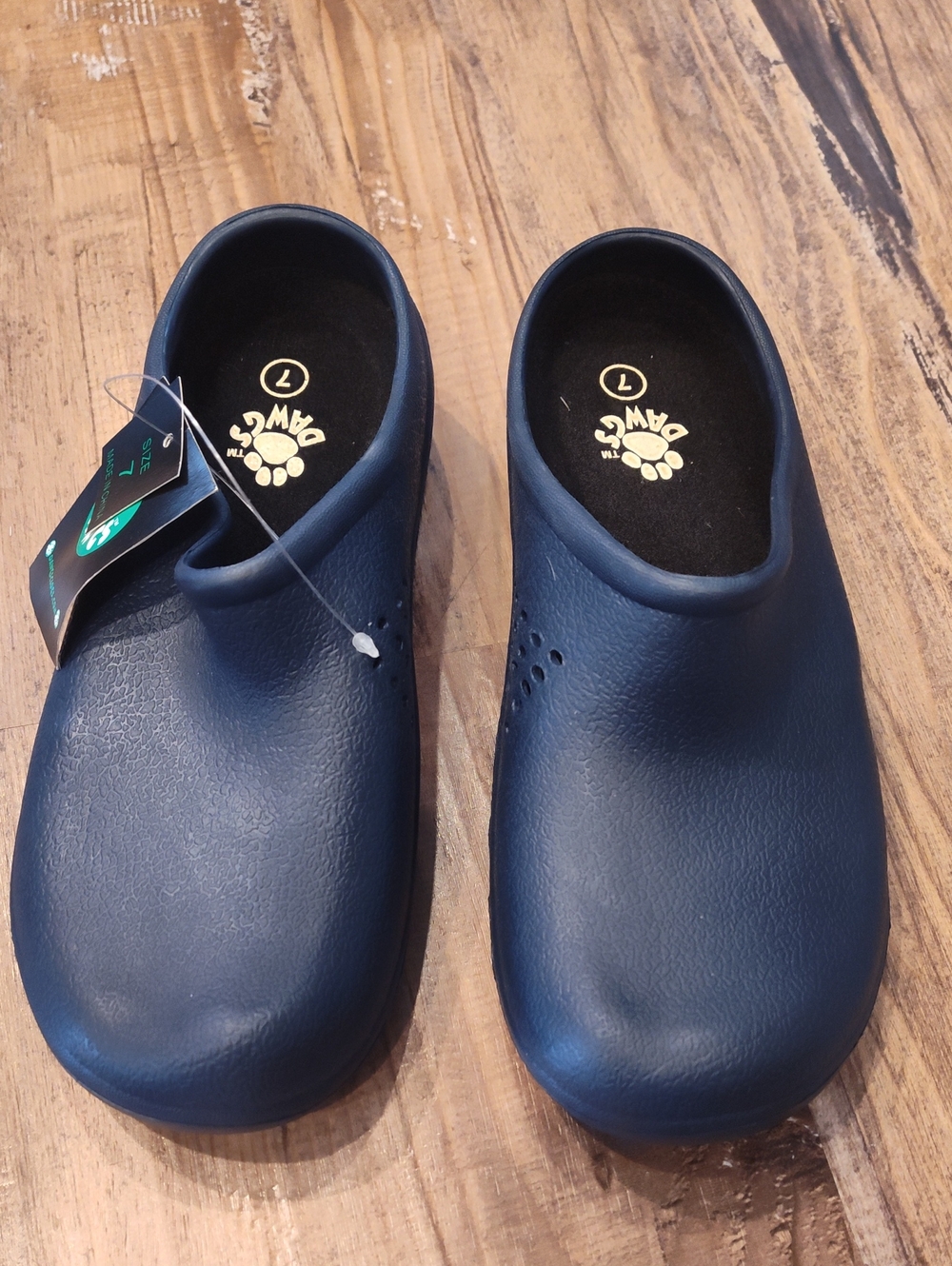 NWT Dawgs Clogs, Navy, Sz 7